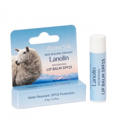 Alpine Silk Organic Lanolin Nourishing Lip Balm SPF15, 4.5g