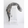 Wool Twill Throw - Grey Window Check