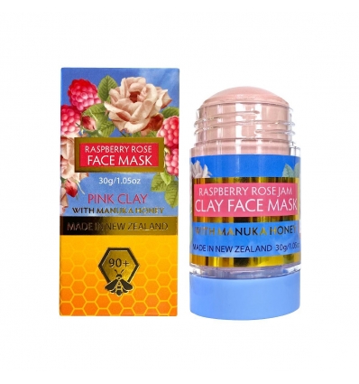 The natural land Raspberry Rose clay face mask