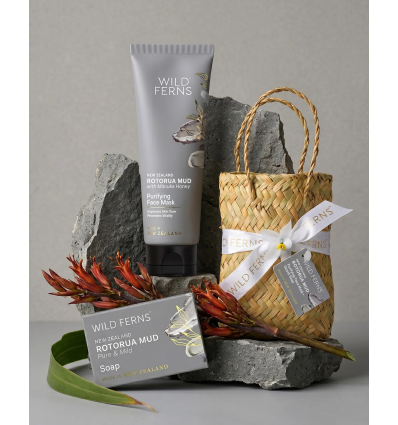 Wild Ferns 罗托鲁瓦火山泥编织篮礼盒