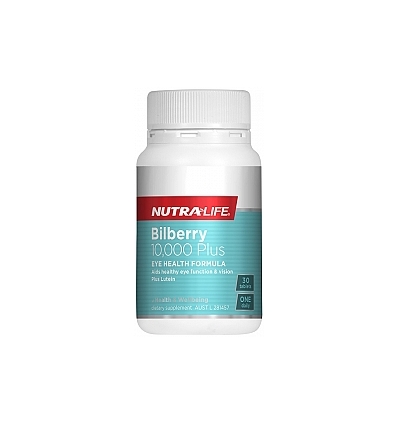 Nutra Life Bilberry 10,000 Plus Lutein Complex 30caps